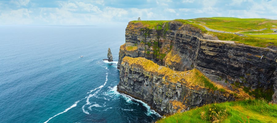 Los famosos acantilados de Moher han aparecido en muchas películas, incluida la de Harry Potter.